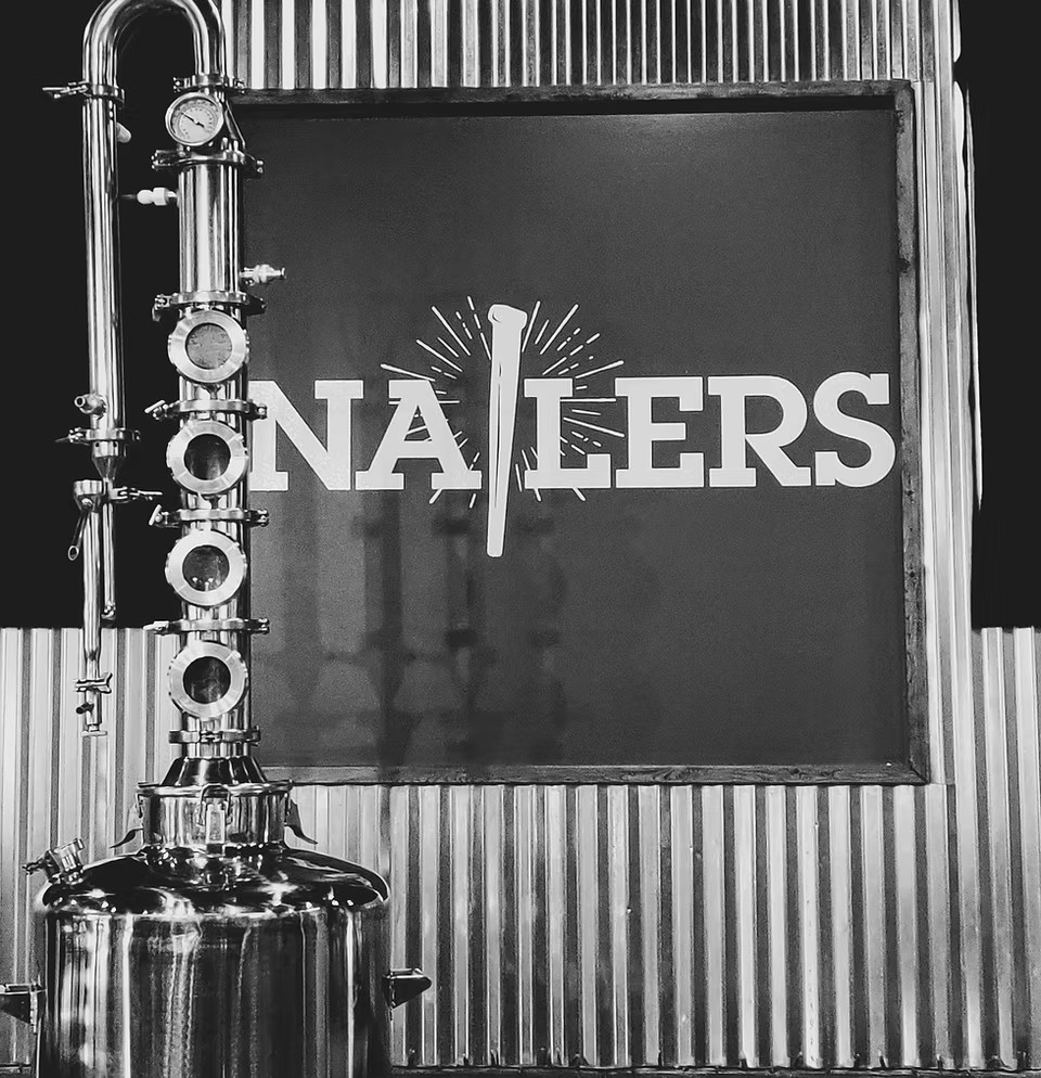 Distillation apparatus at Nailer's Brewing Co.